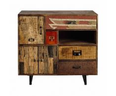 Cajonera con 2 puertas y 4 cajones de madera de mango Kilim