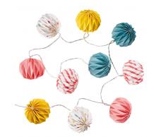 Guirnalda luminosa con 10 bolas LED multicolores L.135