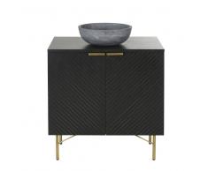 Mueble de lavabo con 2 puertas negro Jagger