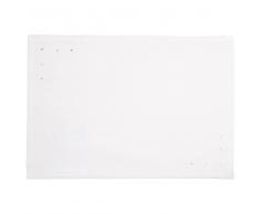 Mantel individual gris de algodón de strass 33x48