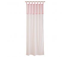 Cortina de algodón blanco y rosa 110x250 - la unidad