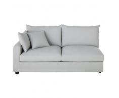 Sofá cama con reposabrazos izquierdo de algodón gris claro Rhodes