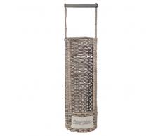 Cesta para papel higiénico + portarrollos H 47 cm