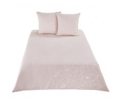 Juego de cama de algodón rosa con estampado de flores 220x240