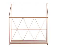 Organizador de pared de metal rosa dorado