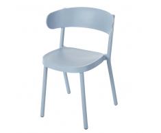 Silla de exterior profesional azul Iza PRO
