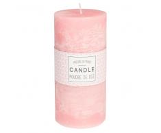 Vela perfumada cilíndrica rosa 7 x 15 cm