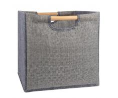 Cesta de almacenaje gris chiné