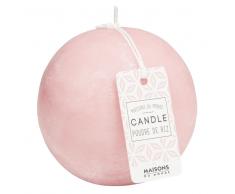 Vela redonda rosa D 9 cm