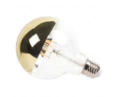 Bombilla LED de vidrio dorado y metal