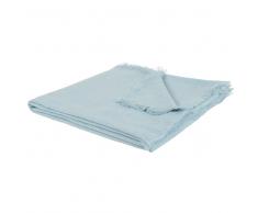 Manta con flecos azul 125x150