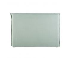 Funda de cabecero de cama de 180 de lino lavado verde jade