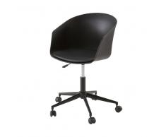 Silla de oficina vintage negra Calvin