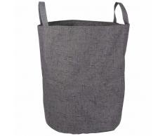 Cesta de algodón gris para la ropa