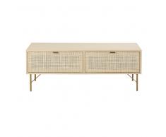 Mueble de TV con 2 puertas de enrejado de mimbre Solstice