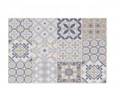 Mantel individual de vinilo con motivos decorativos de azulejos de cemento multicolores