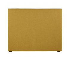Funda de cabecero de cama de 140 de terciopelo ocre