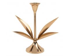 Candelabro hojas de metal dorado Alt.23