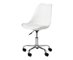 Silla de oficina con ruedas blanca Bristol