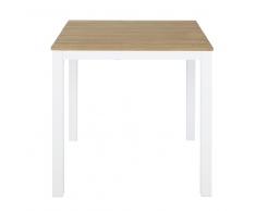 Mesa profesional de exterior de teca y metal blanco L.75 Regate Pro