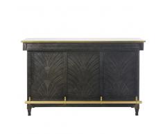 Mueble bar de color latón y negro Gotham