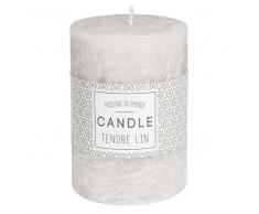 Vela perfumada cilíndrica gris 7 x 10 cm