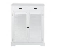 Mueble zapatero con 2 puertas y 1 cajón blanco Barbade