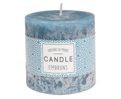 Vela perfumada cilíndrica azul oscuro 7 x 7 cm