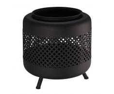 Chimenea de exterior de metal calado negro