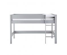 Cama alta infantil 90×190 gris Tonic