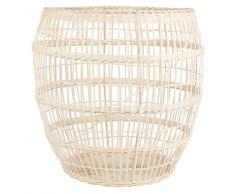 Cesta de mimbre calado blanco