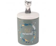 Vela zorro perfumada con estampado y tapadera