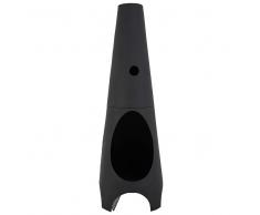 Chimenea de exterior pirámide de metal negro