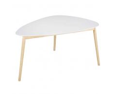 Mesa de comedor escandinava blanca 4/5 personas L150 Spring