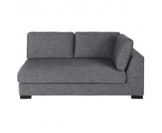 Reposabrazos derecho de sofá cama de 2 plazas gris oscuro jaspeado Terence