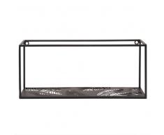 Organizador de pared de metal calado negro
