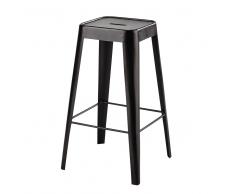Taburete de bar de metal negro Tom
