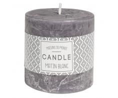 Vela cilíndrica gris oscuro 7 x 7 cm