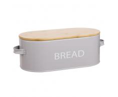 Caja de pan de acero gris