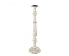 Candelabro de mango gris con efecto envejecido