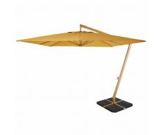 Sombrilla lateral de aluminio y tela ocre Camberra