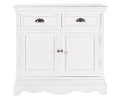 Aparador blanco de madera de paulonia An. 86 cm Joséphine