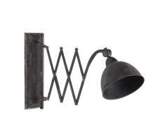 Lámpara de pared orientable efecto envejecido de metal negro FARMINGTON