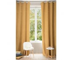Cortina de ojales ocre amarillo 140x300 - la unidad