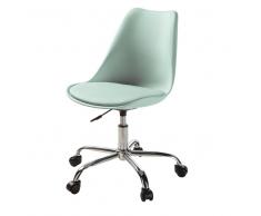 Silla de escritorio con ruedas verde Bristol