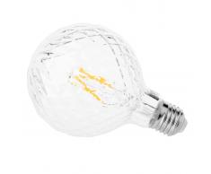 Bombilla LED de cristal con relieves