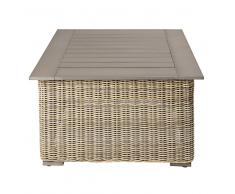 Mesa de centro de jardín de resina trenzada Sardaigne