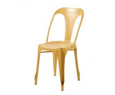 Silla industrial de metal amarillo mostaza Multipl's