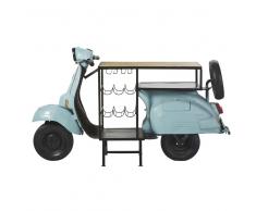 Mueble bar scooter azul de metal y mango Scooter