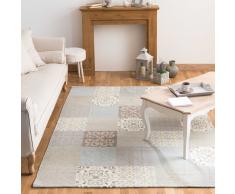 Alfombra con motivos de azulejos de cemento 140 x 200 cm PROVENCE